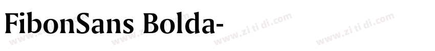 FibonSans Bolda字体转换